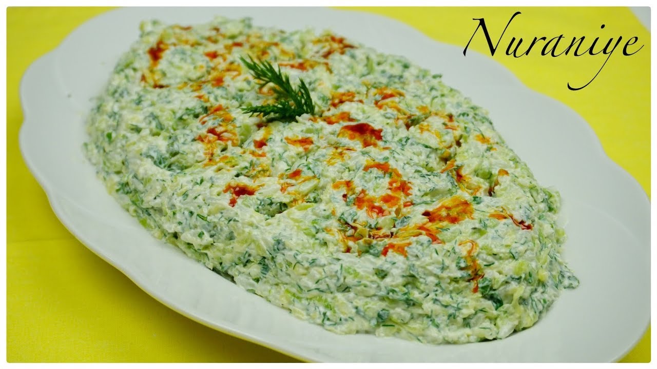 Kabak hiç bu kadar lezzetli olmamıştı Nuraniye salatası / gün salata, meze tarifleri / Figen Ararat