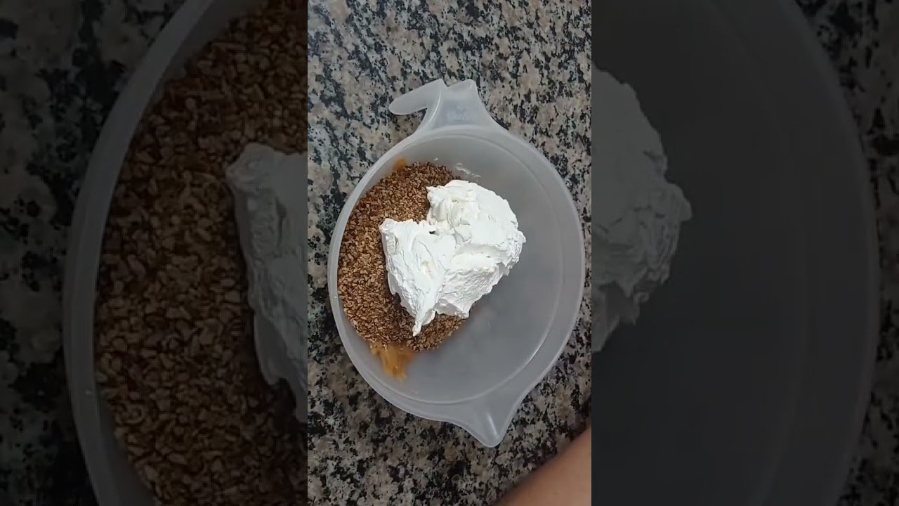 Mousse de doce de leite com castanha