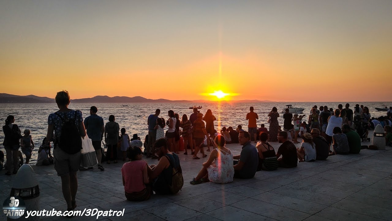 (4k) Amazing Sunset in Zadar, Croatia