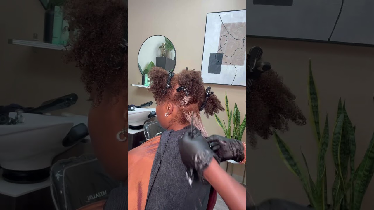 Silkpress and color. No bleach was used for this look. 