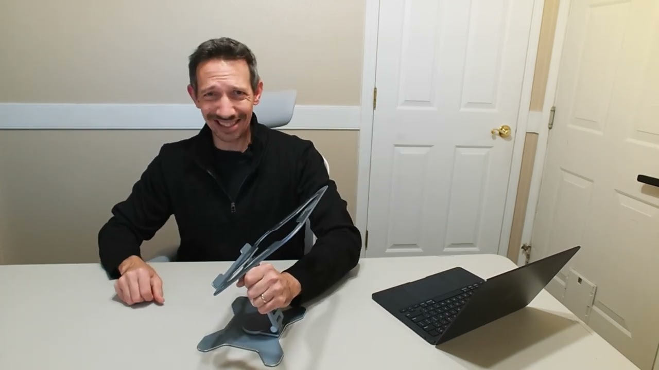 Metal foldable laptop stand unboxing and review union city