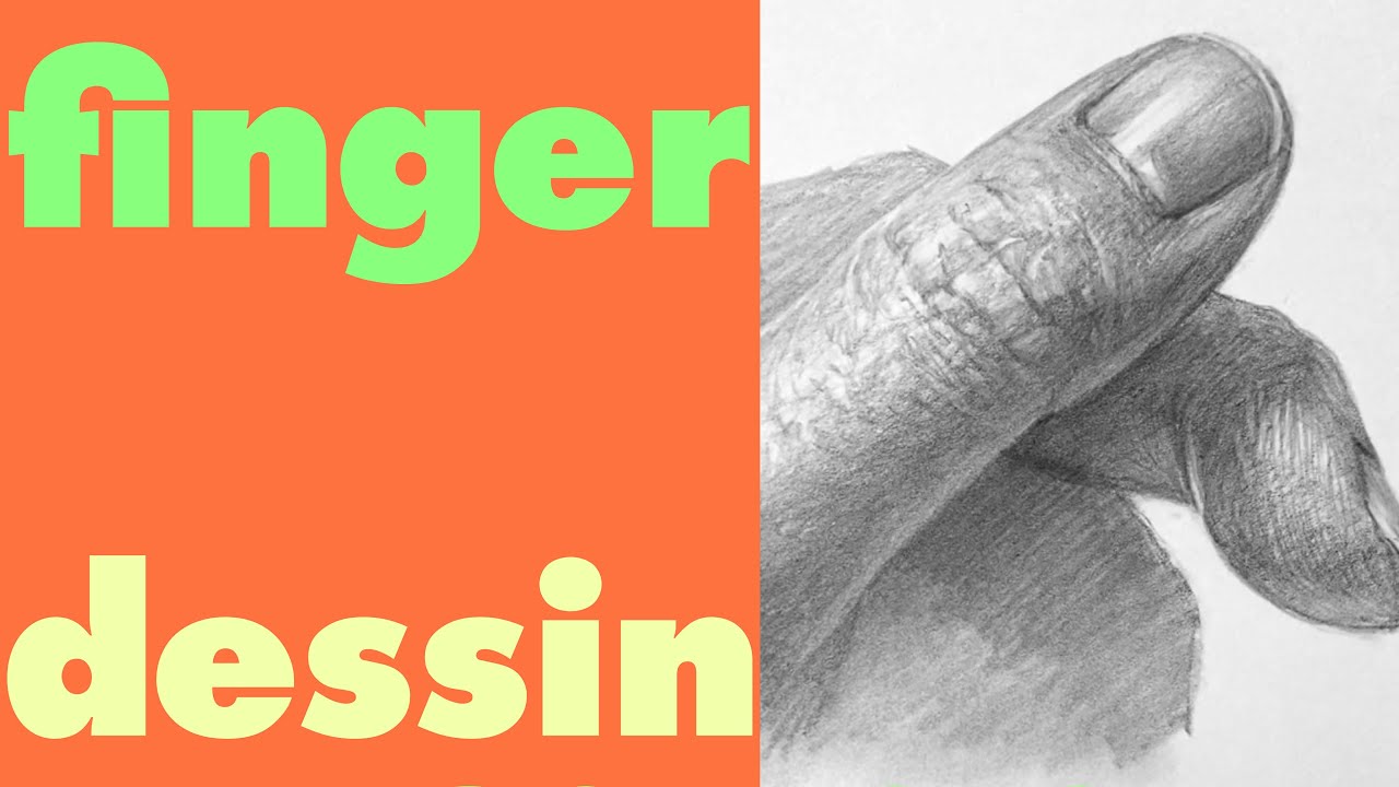 鉛筆画　手　指　無音版