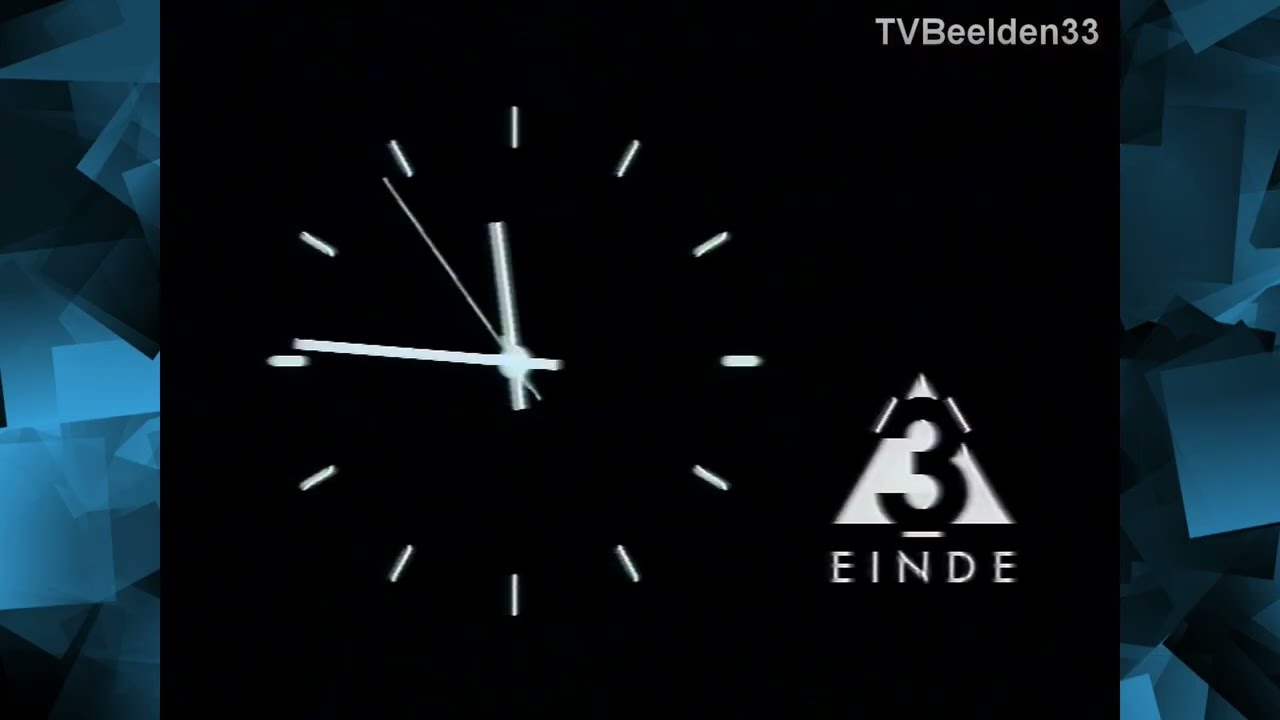 Nederland 3 programmaoverzicht en einde (08-01-1990)