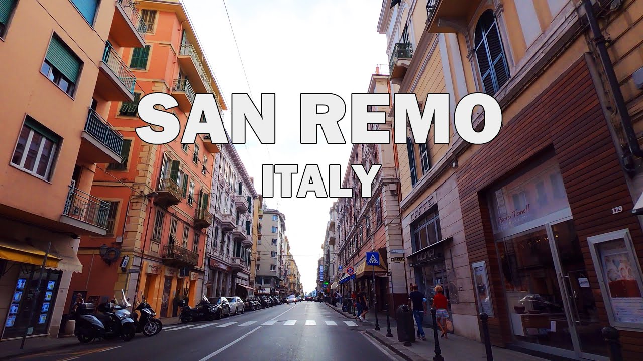 San Remo, Italy - Driving Tour 4K