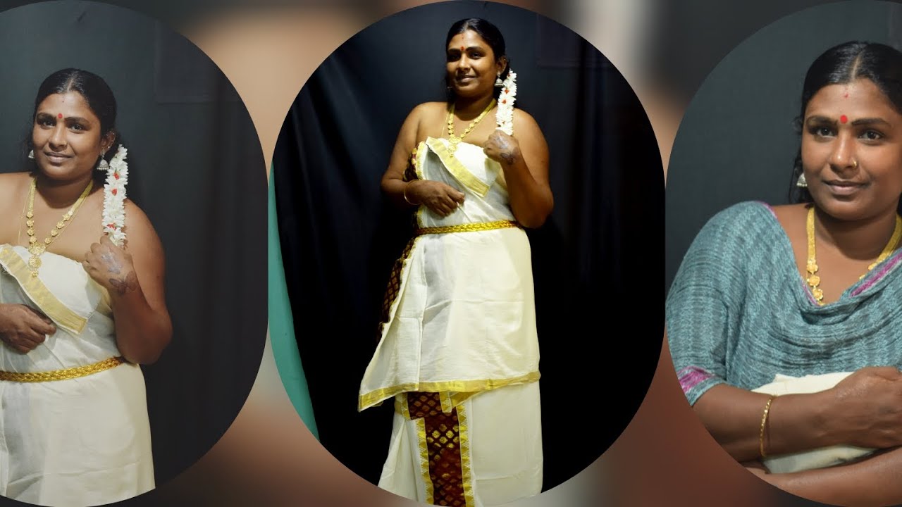 kerala old style  saree