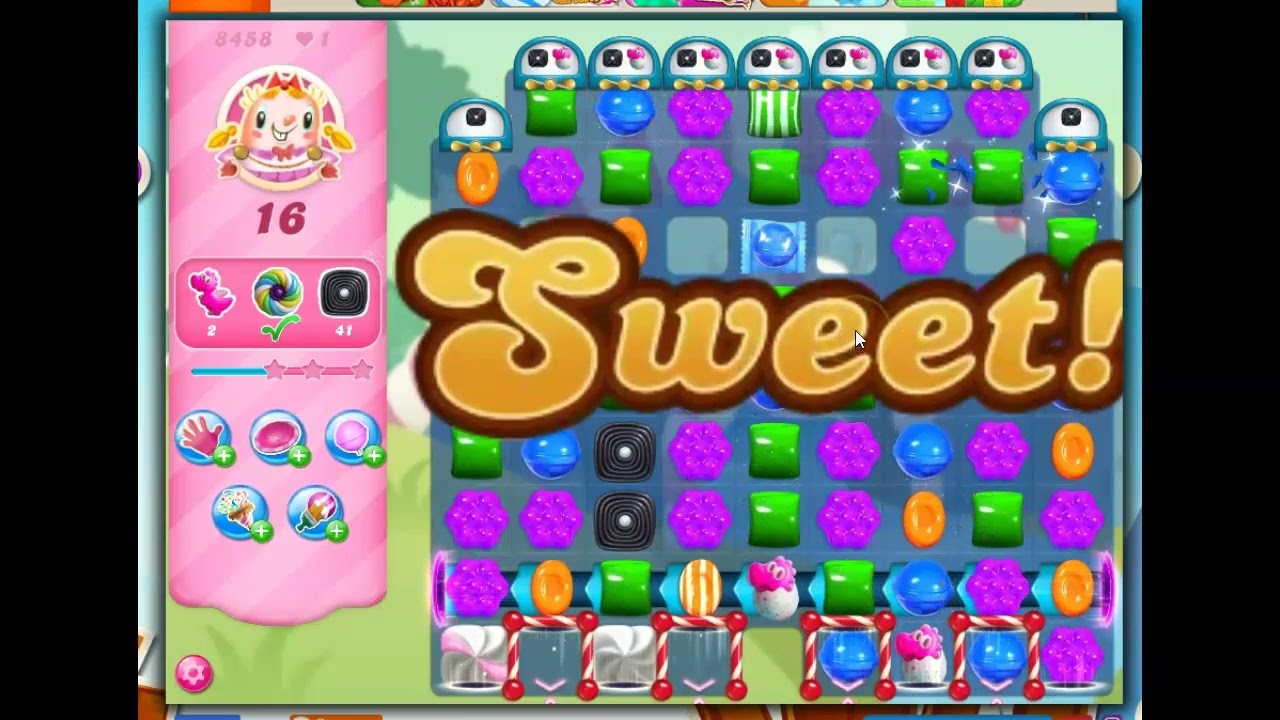 Candy Crush Saga Level 8458 No Boosters