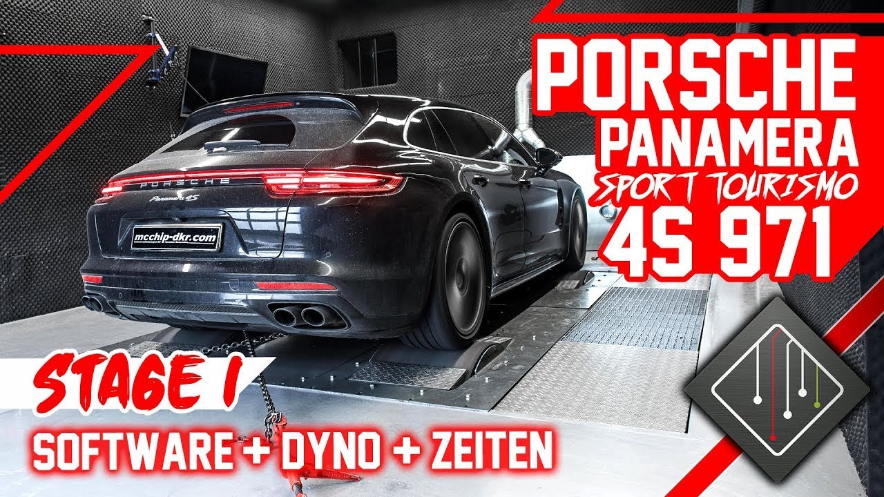Porsche Panamera 4S (971) 2.9 V6 Biturbo | Stage 1 Chiptuning - Dyno - 100-200 | mcchip-dkr
