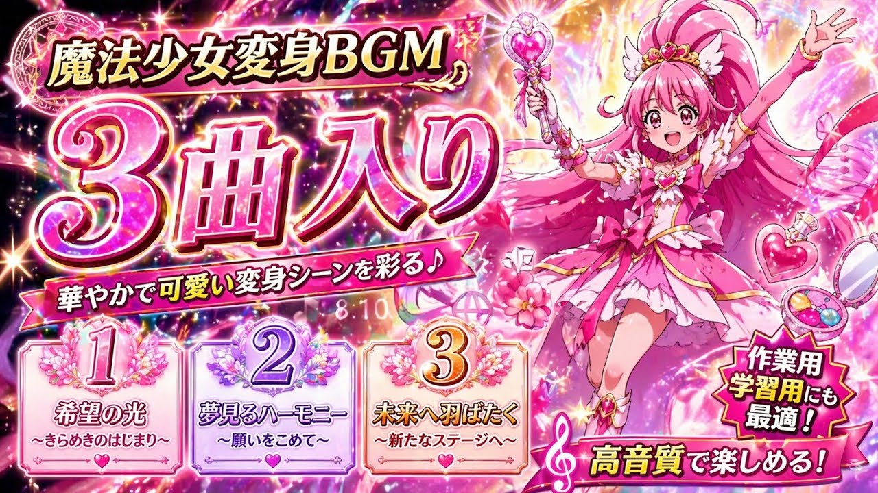 魔法少女変身シーン風BGM【3曲】