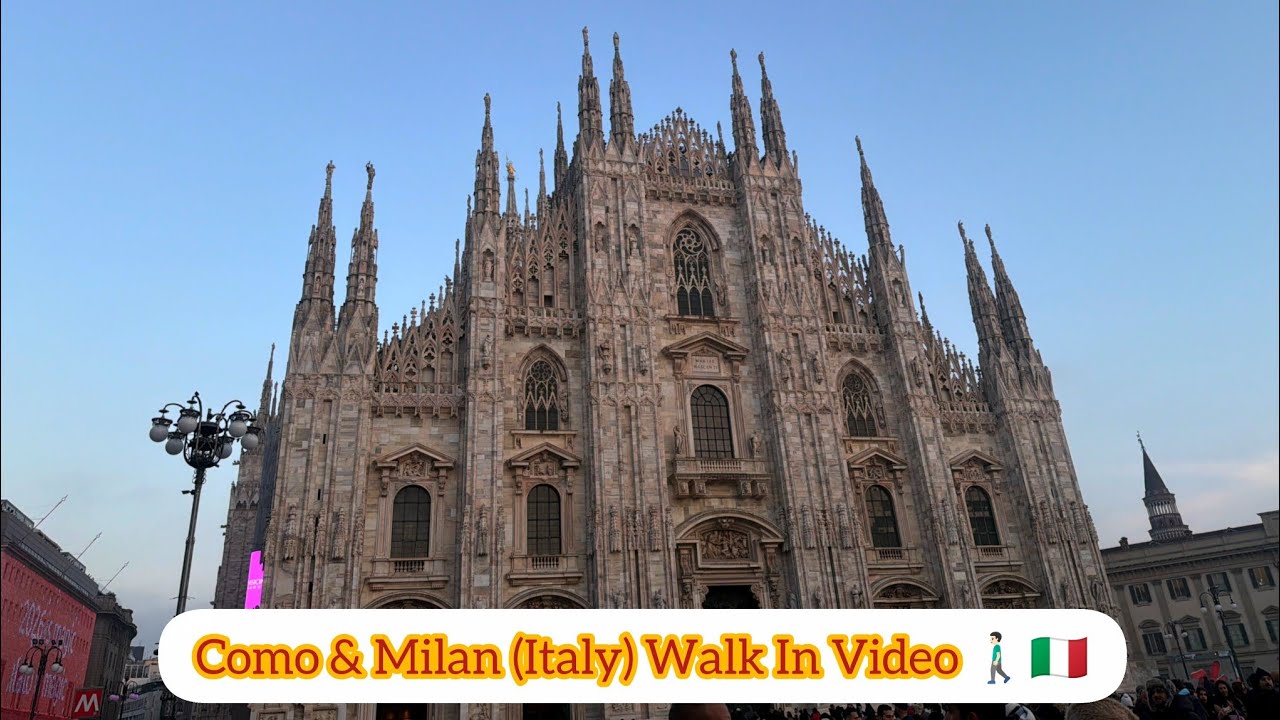 Walking Through Como Lake & Milan Streets | Visit Duomo di Milano Italy 🇮🇹 #parmbhupi 