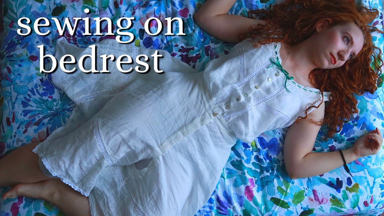 I sewed lacy Edwardian underwear without getting out of bed | Historical Sewing While Disabled