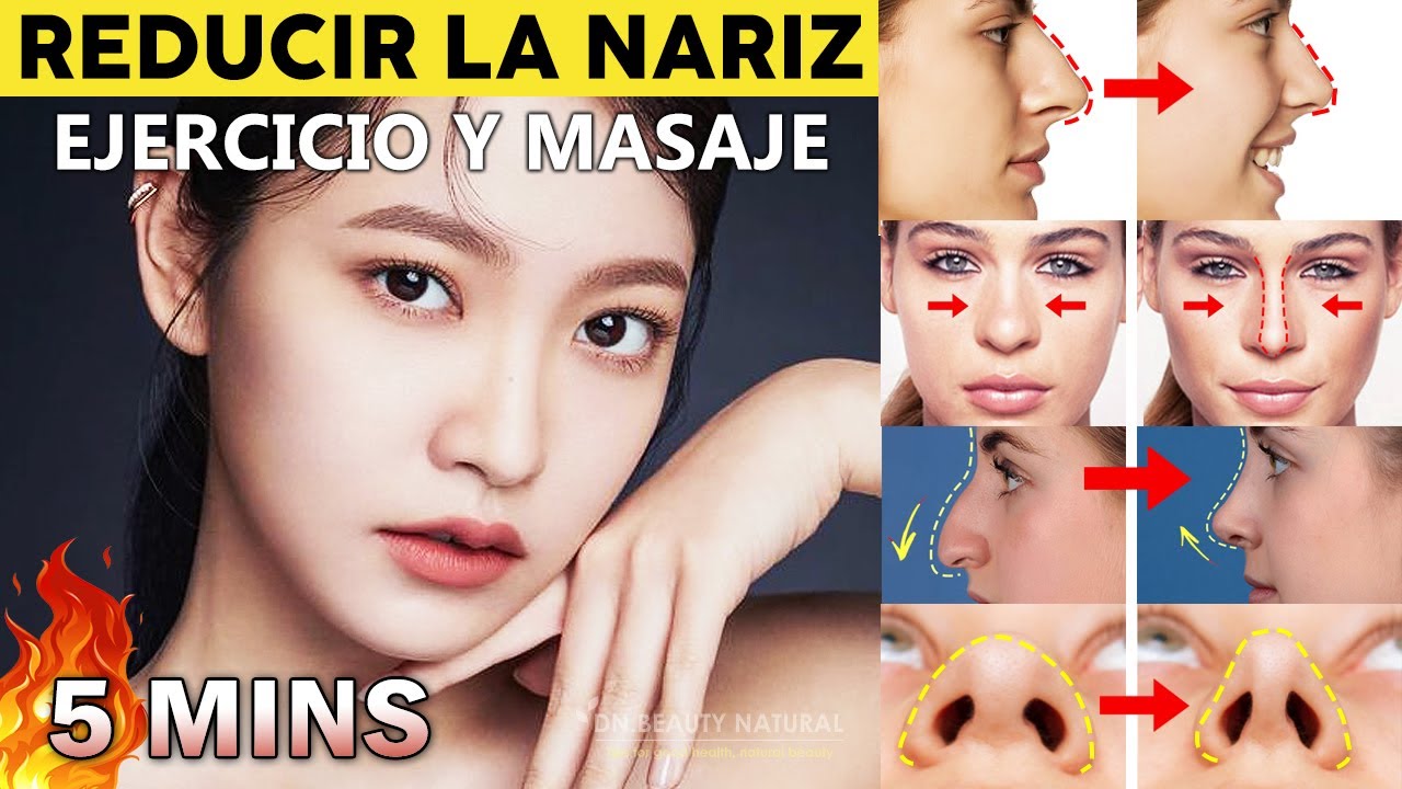 👃 Ejercicio Nariz | Nariz m&aacute;s delgada y peque&ntilde;a, nariz acortada, nariz delgada, nariz estrecha