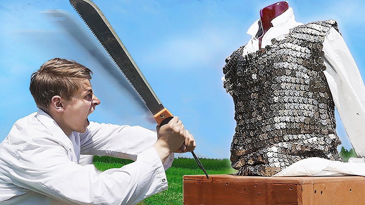 CHAINMAIL FROM COINS VS VARIOUS WEAPONS!