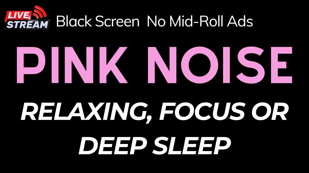 No ADS | Rebalance Your Mind and Body with Pink Noise | Black Screen for a Perfect Night of Rest