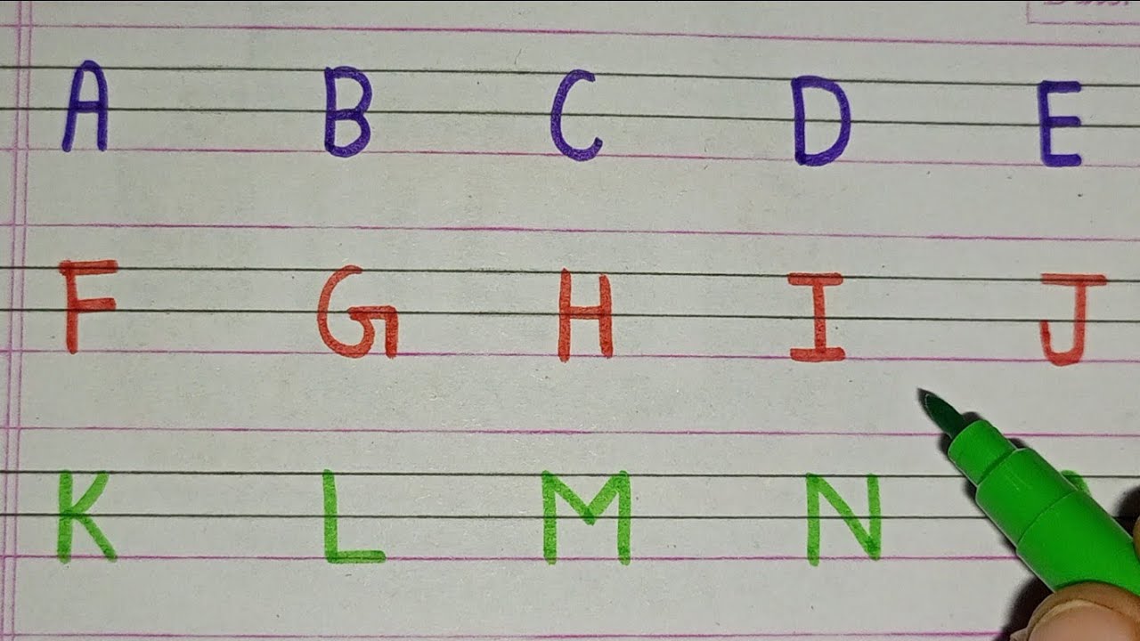 ABCD Capital Letter writing practice | ABCD song | A to Z Alphabet 