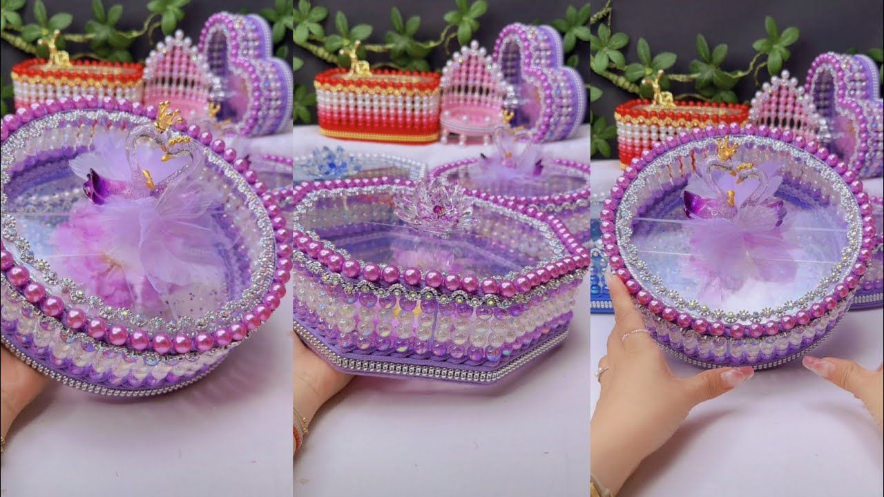 Most beautiful Craft Ideas Full Tutorial / Jewel Storage Basket Box Home Decoration!!