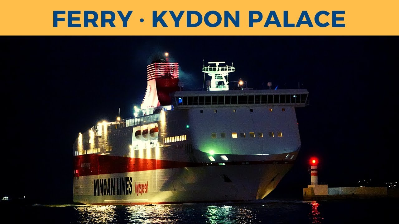 Arrival of ferry KYDON PALACE, Piraeus (Minoan Lines)