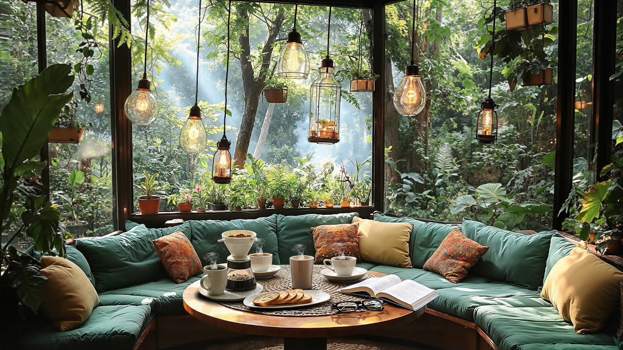 Forest Cafe Jazz Music | Tranquil Jazz Music & Nature Therapy for Focus & Study