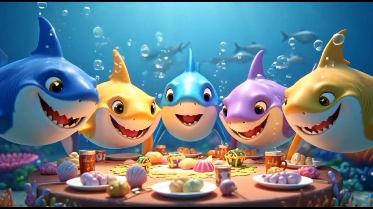 La Hora de la Cena del Tiburón en el Océano Profundo | Canción Infantil 🦈🌊