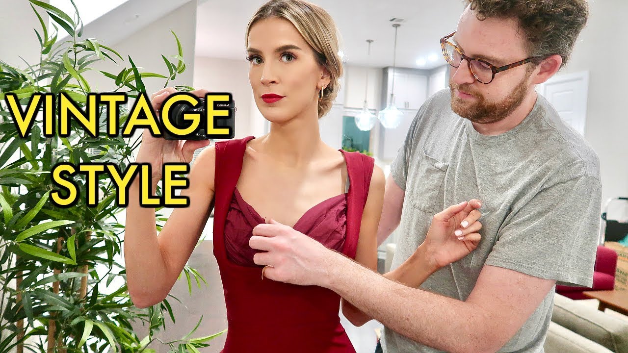 TRYING ON VINTAGE STYLE DRESSES | LeighAnnVlogs