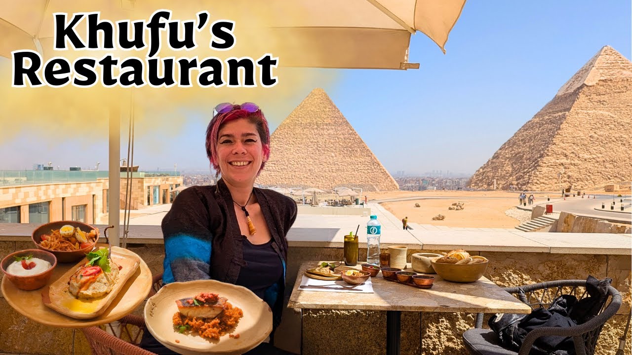 Khufu's Restaurant Pyramids View | Top Rated in Egypt | Egypt Vlog 305