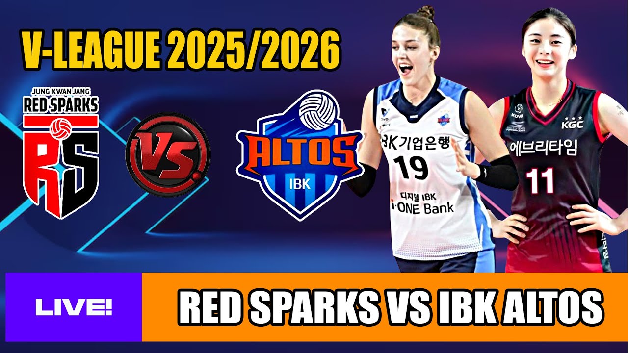 🔴LIVE - RED SPARKS VS IBK ALTOS - V-LEAGUE 2025-2026 - Live Reaction & Komentar