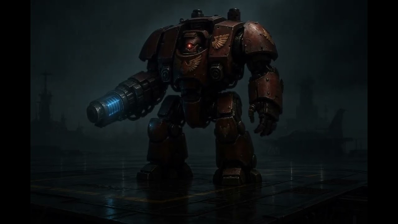 Warhammer40k Dreadnought in the Rain Sounds for Sleeping | 10Hrs