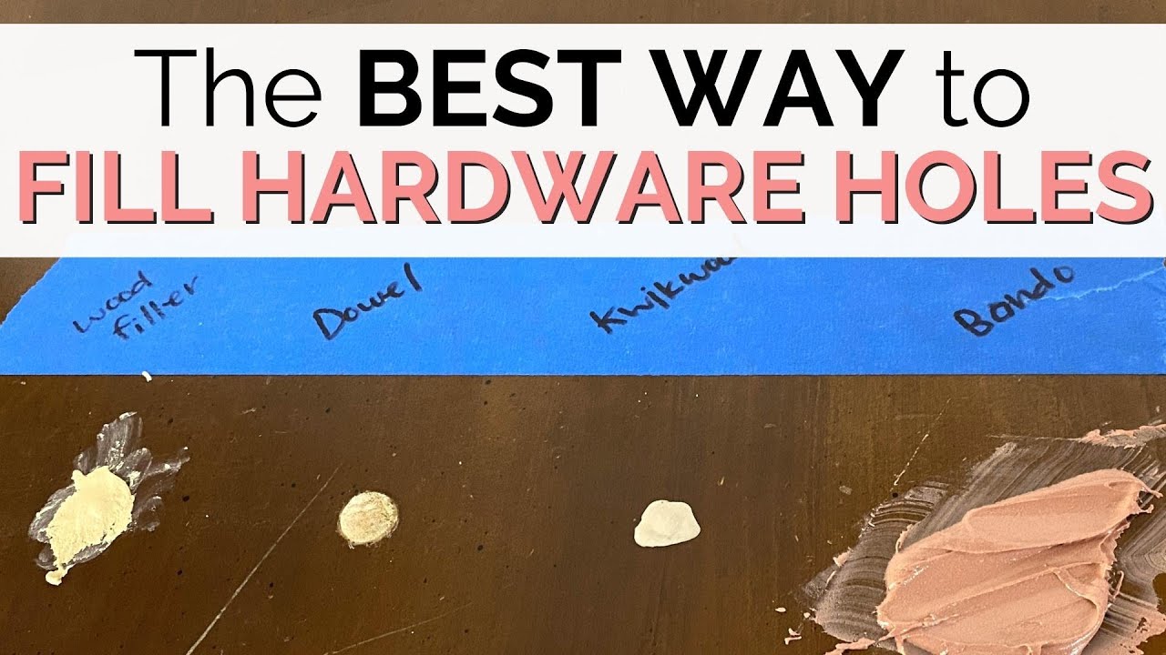 Заполнение отверстий при замене фурнитуры шкафа или мебели