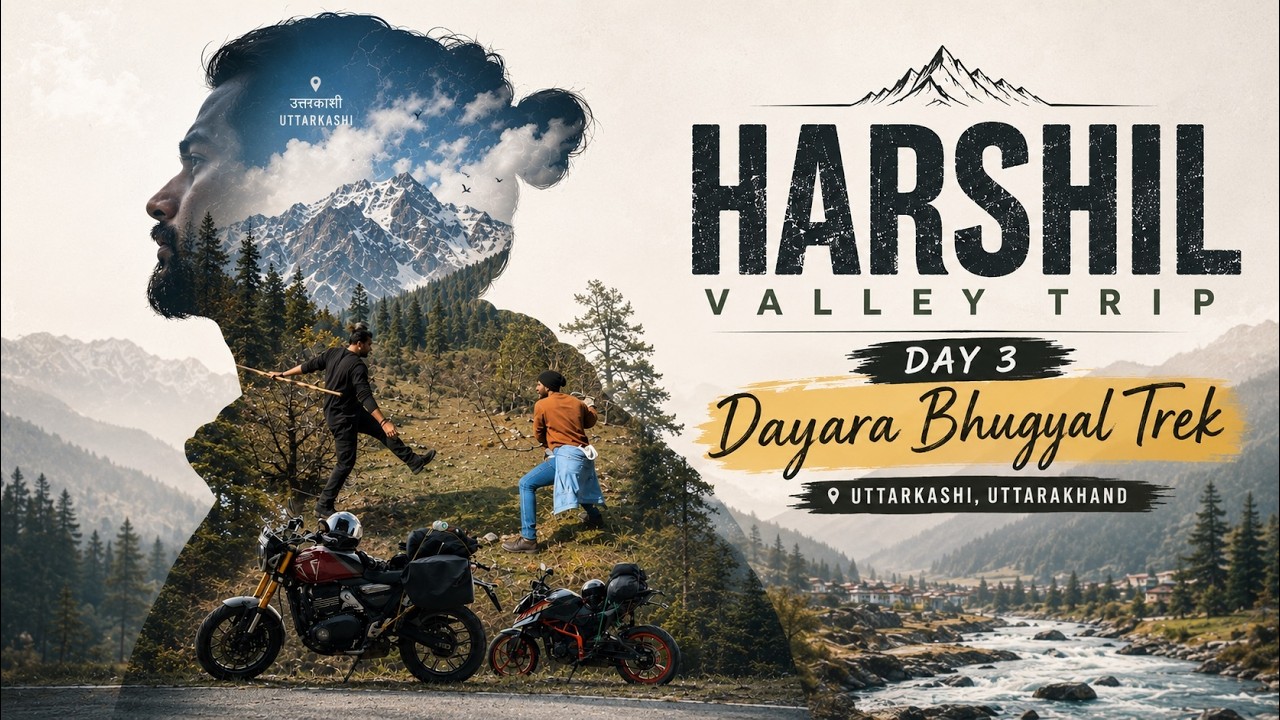 DAYARA BHUGYAL TREK| DAY 3| HARSHIL VALLEY BIKE TRIP| #travelvlog #harshilvalley #biketrip