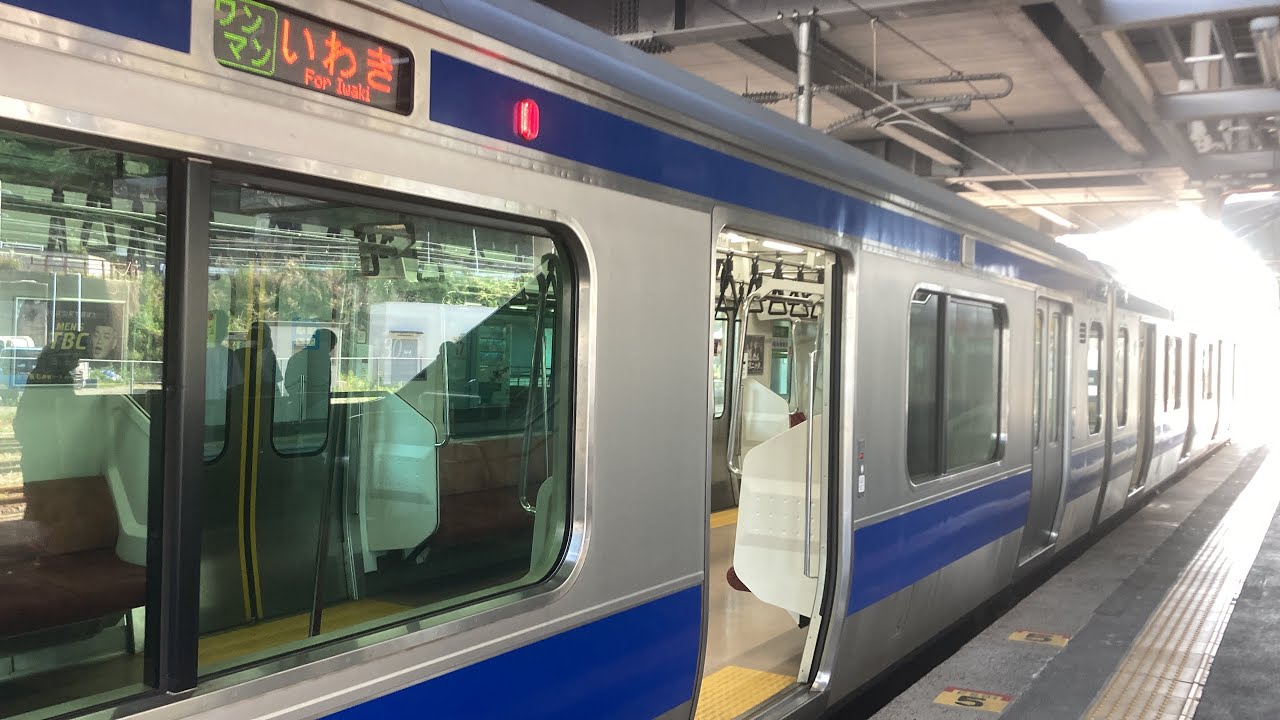 常磐線(普通)車窓 水戸→いわき/ E531系 水戸1310発