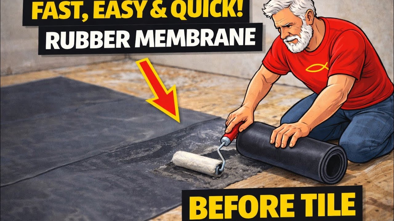 How To Roll On A Membrane  #daveblake License Tile Contractor
