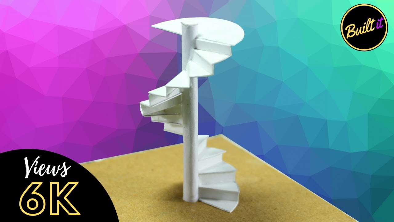 how to make SPIRAL staircase | Built IT | Miniature