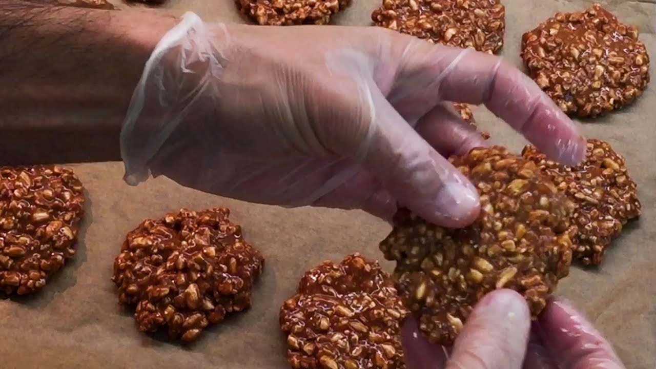 Съели все за 5 минут! Шоколадное печенье из воздушного риса