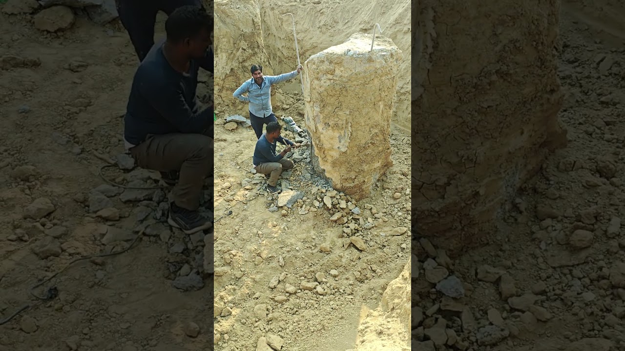 Pile Chipping Work of 4 Pile Group -- Amardeep Yadav 