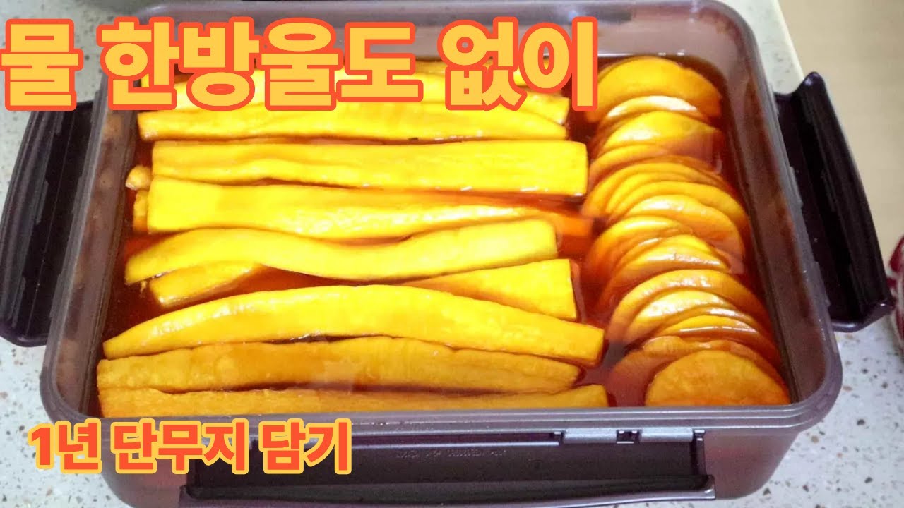 물없이 11월 무로 단무지 담궈 1년 먹어요