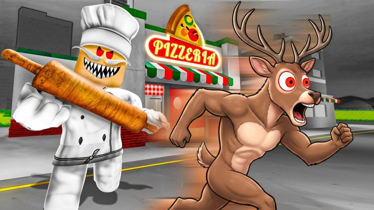 99 Nights in the Forest Deer plays the Pizzeria Roblox Obby! 😱💔
