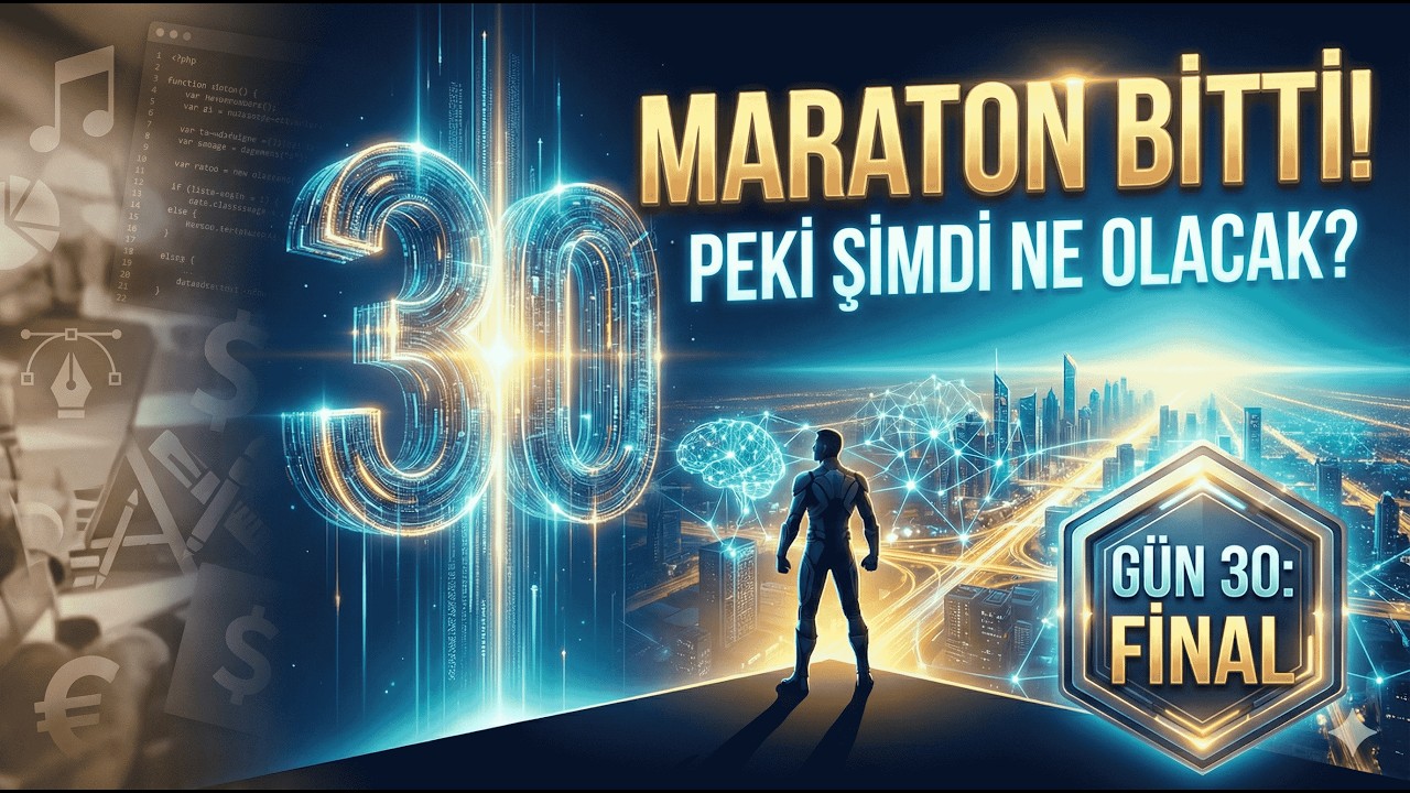 MARATON BİTTİ, DEVRİM BAŞLIYOR! 🚀|30 Günde 30 Yapay Zeka Uygulaması - Gün-30 final #reklam