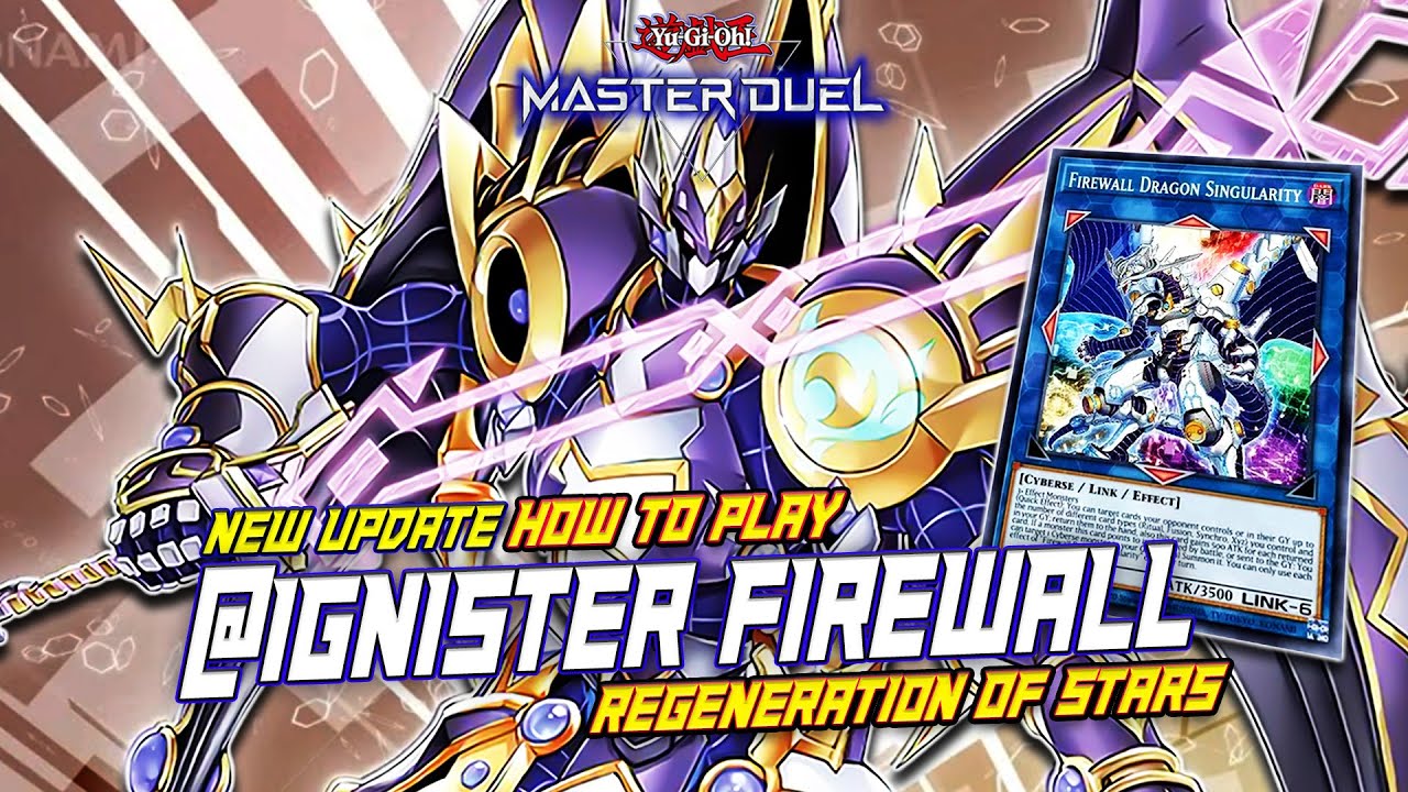 MASTER DUEL - HOW TO PLAY! @IGNISTER FIREWALL DECK WITH NEW SUPPORT - FULL V-LINK COMBO
