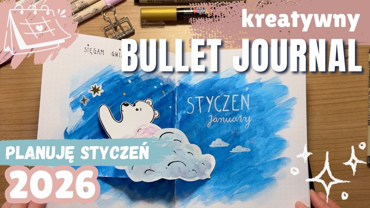 Kreatywny Bullet Journal dla początkujących - planuję styczeń