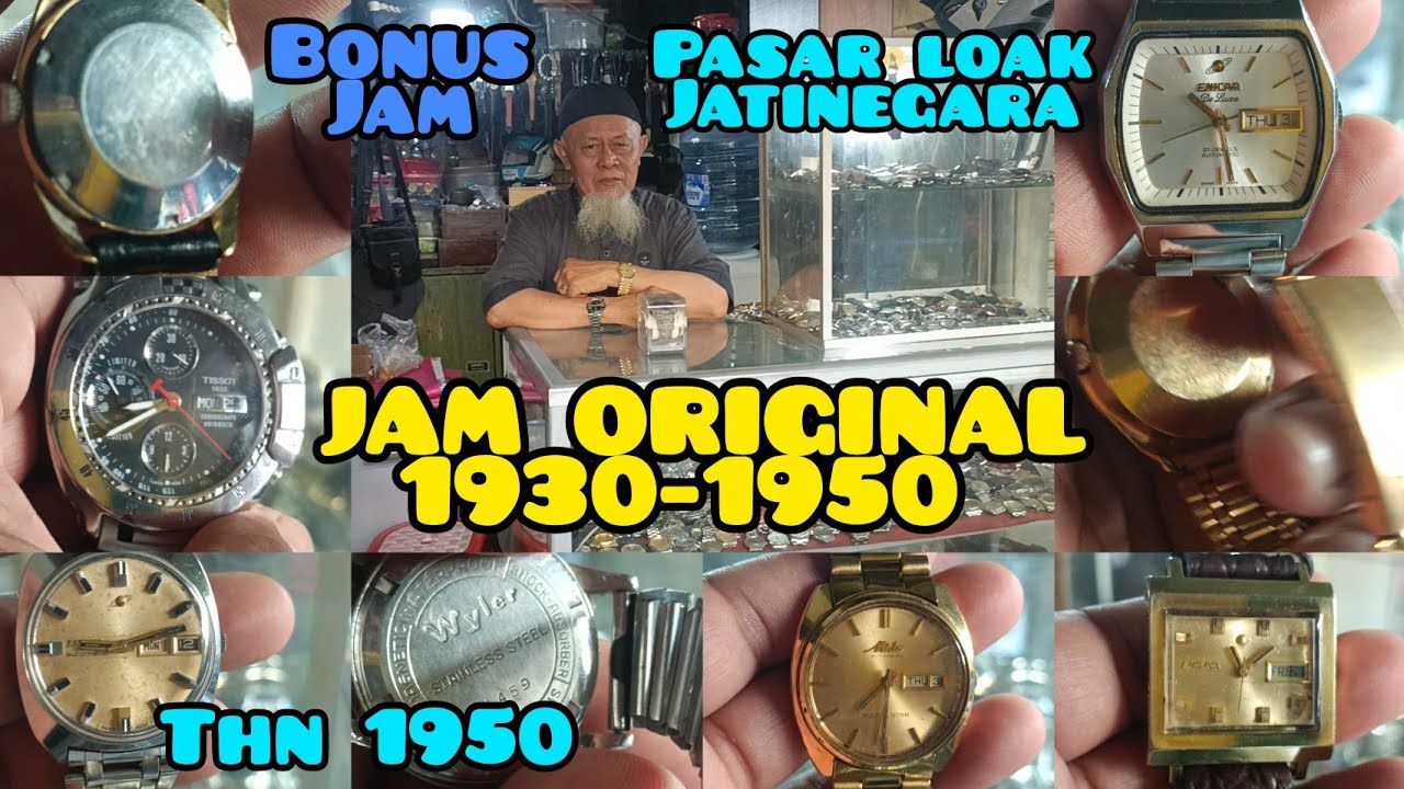 JAM ORIGINAL ⌚‼️VINTAGE LAPIS EMAS ADA DI PASAR LOAK JATINEGARA || KIOS PAK HAJI JAMAL