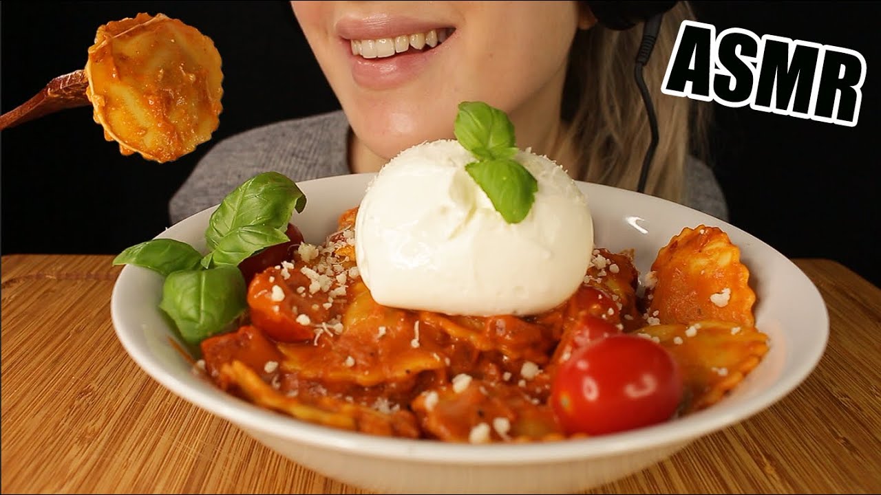 ASMR CREAMY CHEESY PASTA TORTELLI w/ BURRATA NOODLES MUKBANG EATING SOUNDS No Talking 먹방 Kasmia ASMR