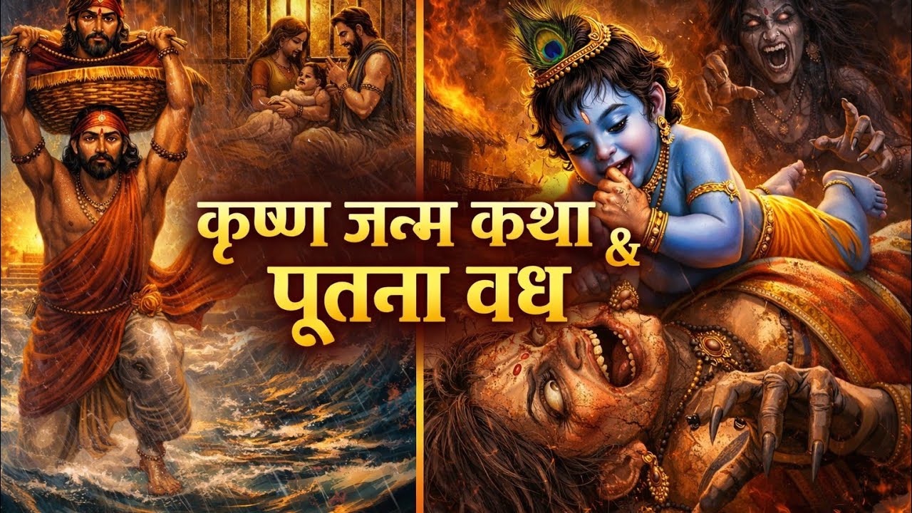 Krishna Janm Katha in Hindi | Putna Vadh Story | Shri Krishna Leela 😱🙏