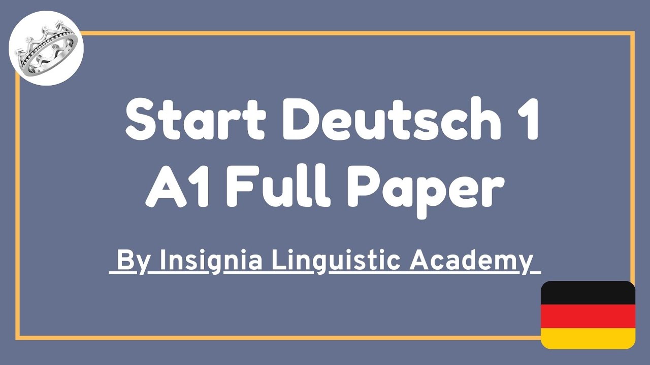 Start Deutsch 1 :-  A1 German full paper | Goethe Institut Zertifikat A1