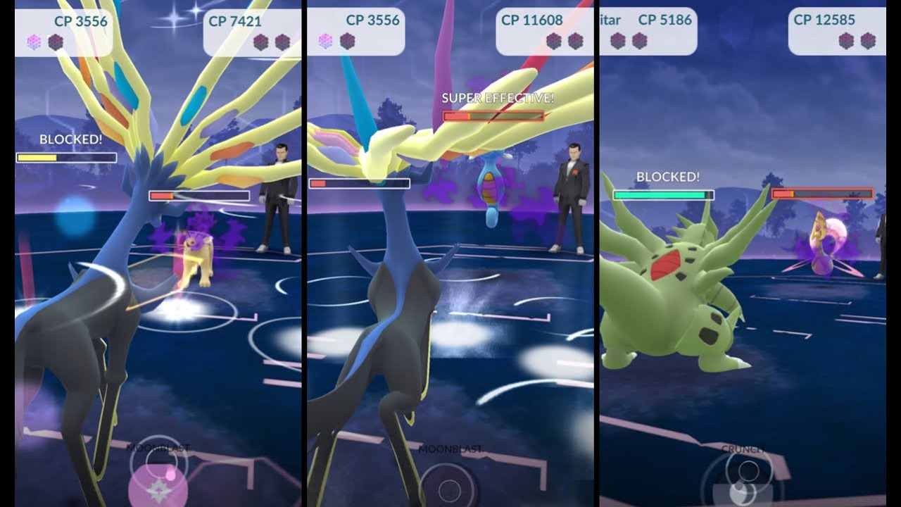 Giovanni Shadow Crescelia  Pokémon GO Counters: Fairy Xerneas, Mega Tyranitar 