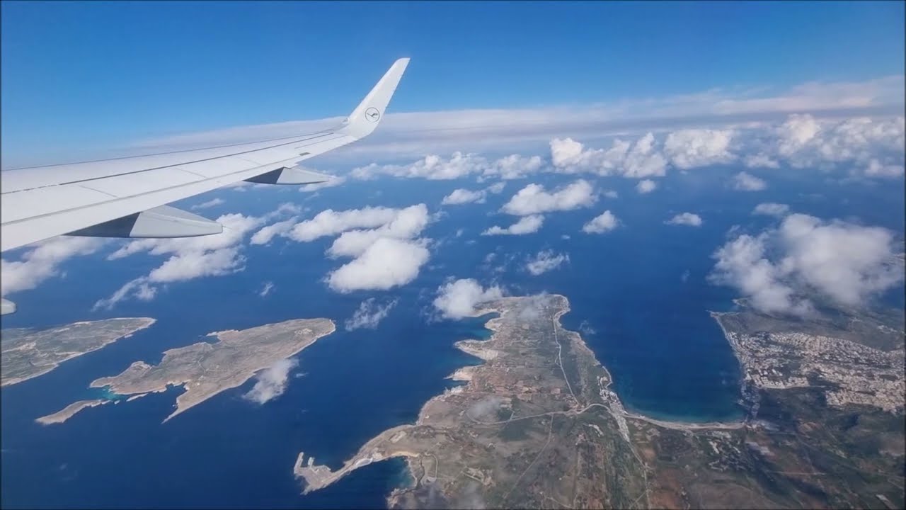 Flight LH 1277, Taxi and Take off in Malta (MLA)