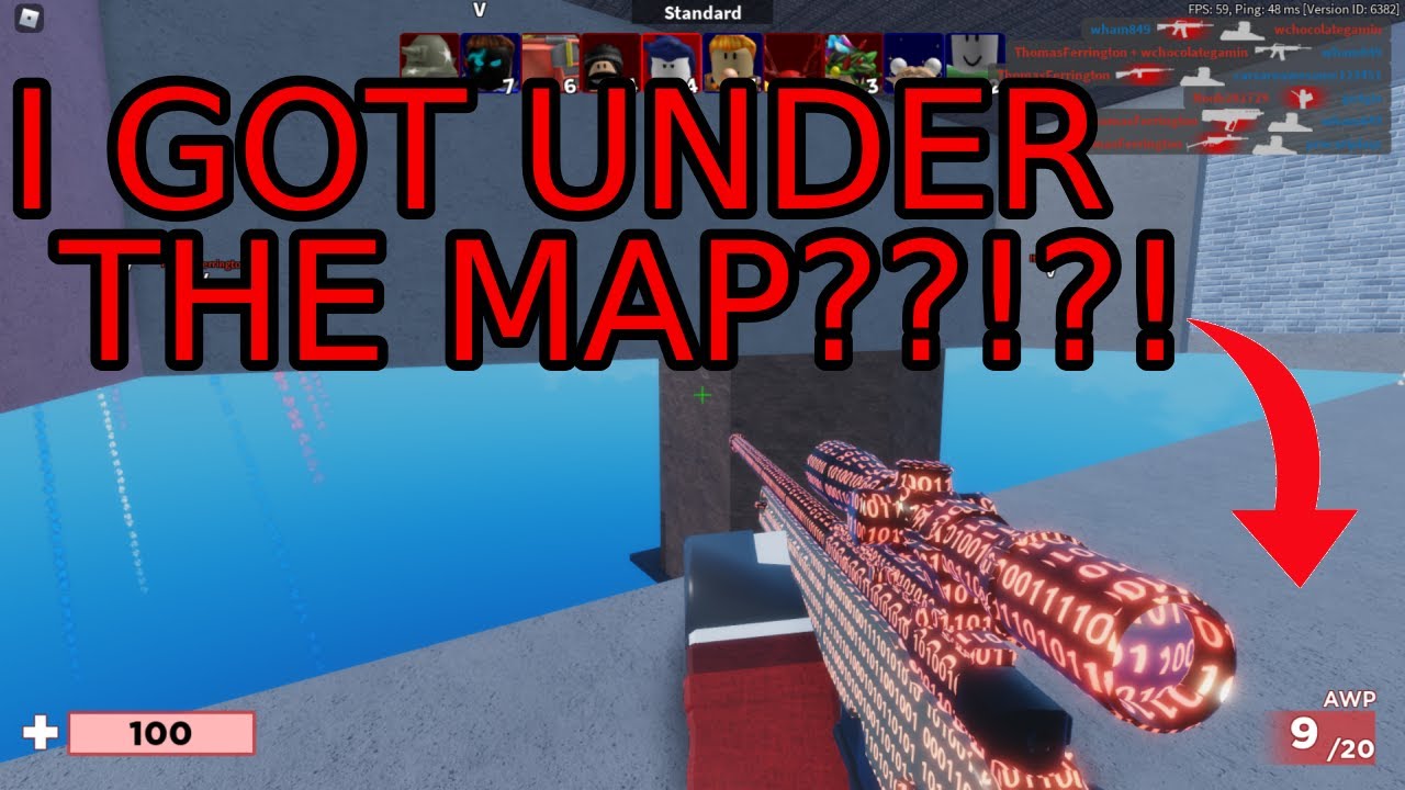 I GOT UNDER THE MAP?!?!? Roblox Arsenal