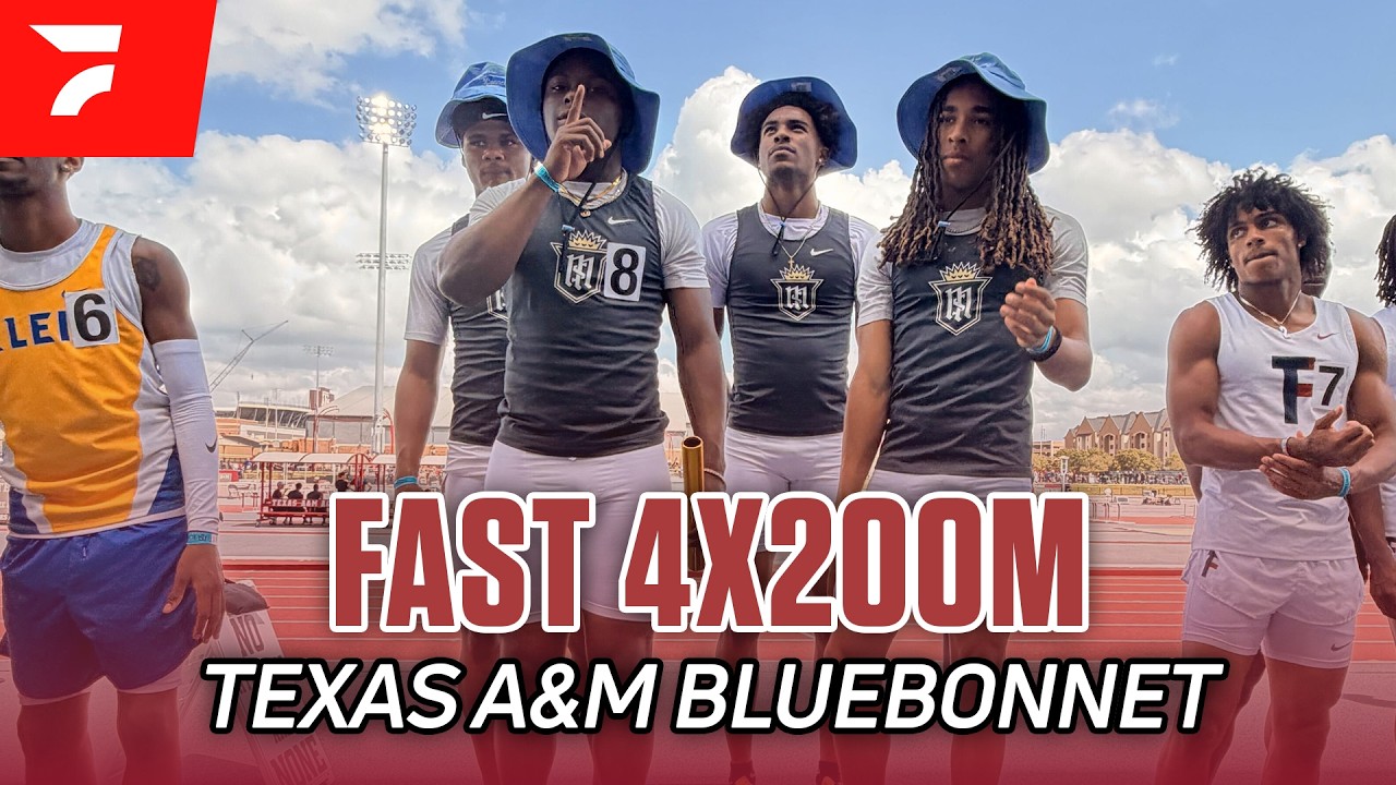 Incredibly Fast HS 4x200m Relay, Meet Record At Texas A&M Bluebonnet