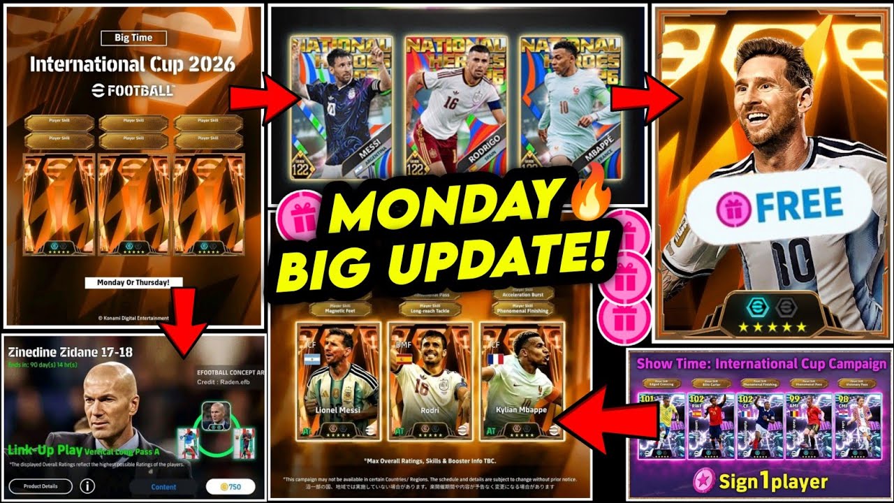 😱 СПЕЦИАЛЬНЫЙ НАБОР BIG TIME! 😱 Бесплатные эпики и монеты | Обновление eFootball&trade; 2026 Mobile в п...