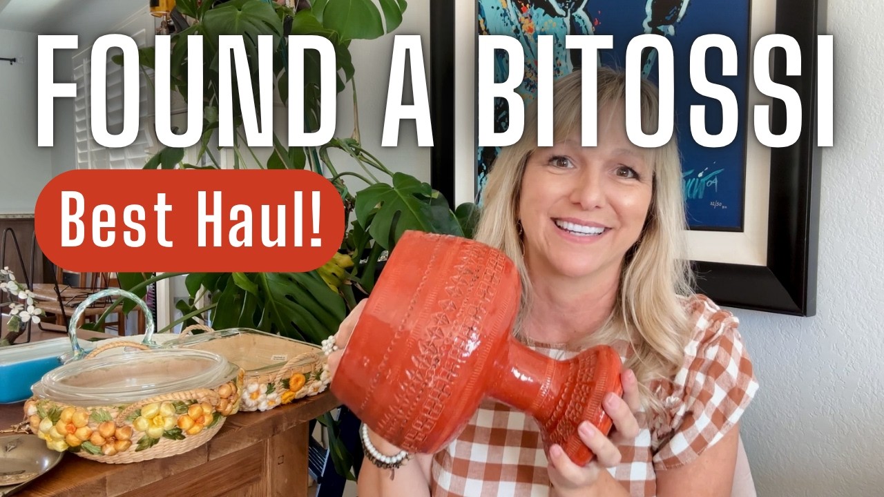 ВАУ! BITOSSI ВСЕГО ЗА $7.50 на распродаже имущества!😱 Pyrex, стекло Fenton, подписанная картина м...