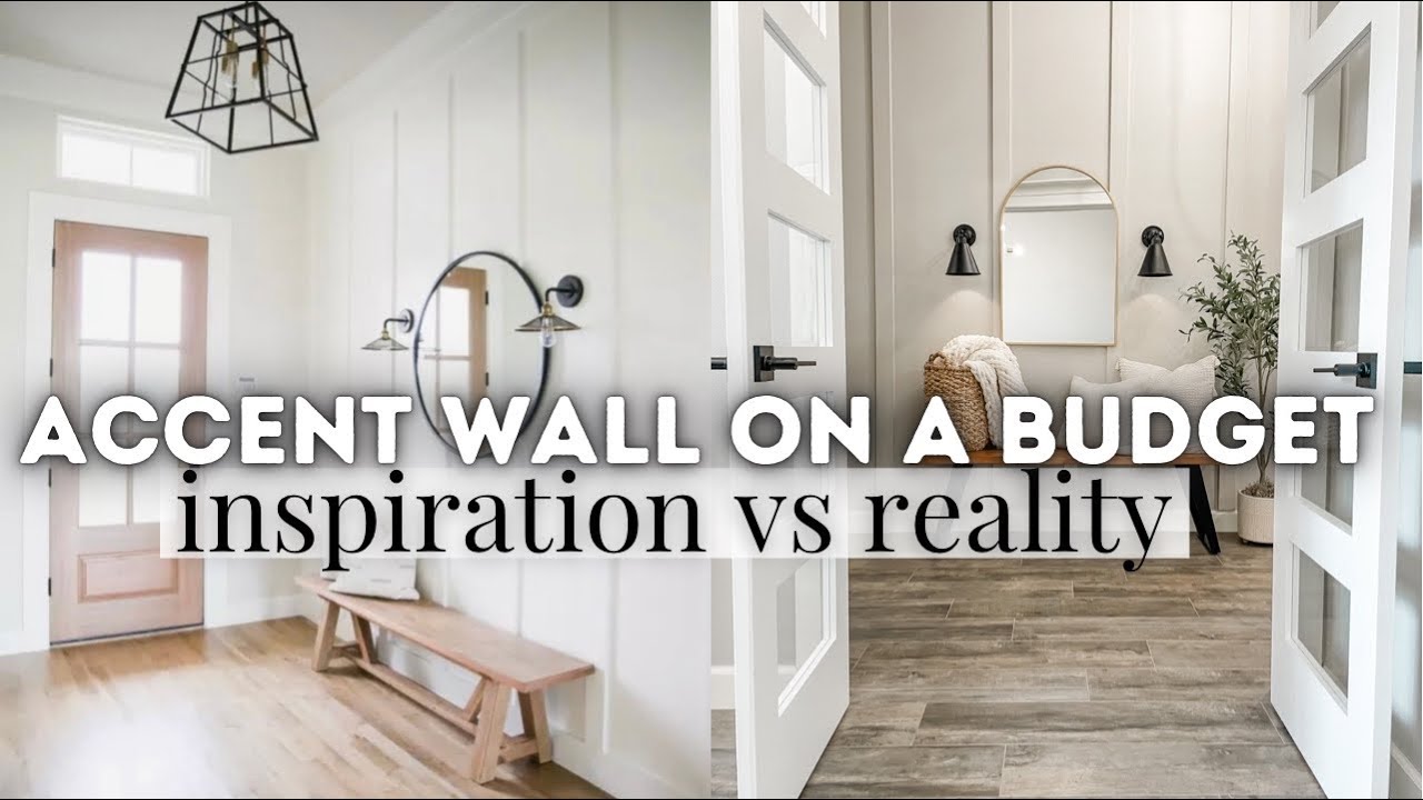 DIY ACCENT WALL FOR UNDER $100 | ACCENT WALL ON A BUDGET | ENTRY WAY DECOR REFRESH