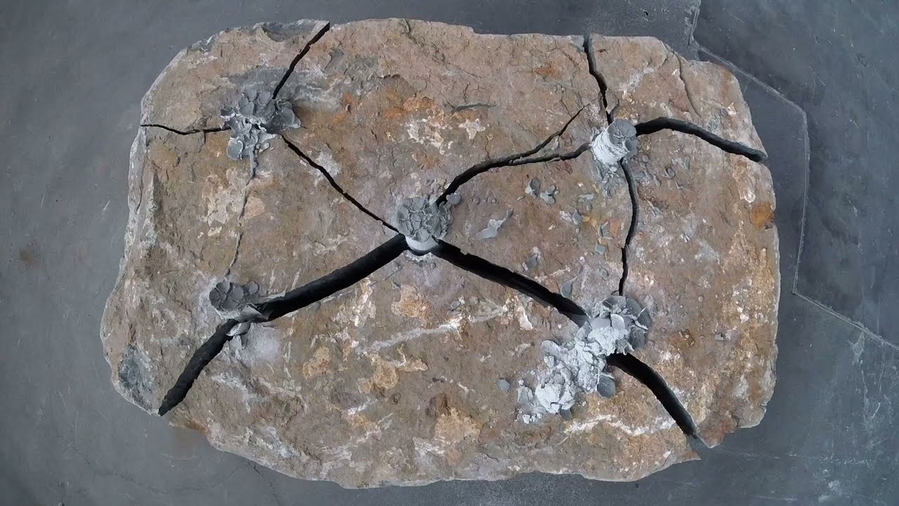 BETONAMIT&reg; application video | Cracking rocks and stones with a non-explosive cracking agent.